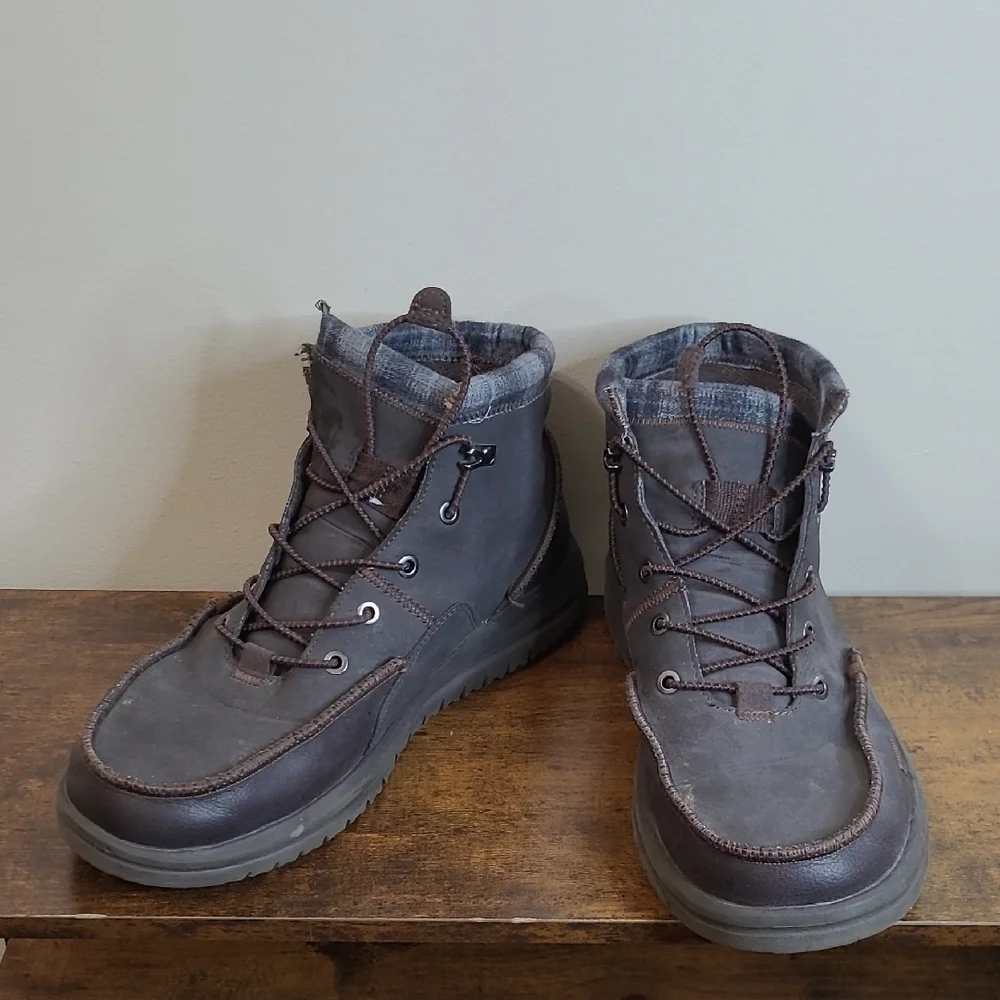 Hey Dude Dark Brown BRADLEY Classic Boots size 12